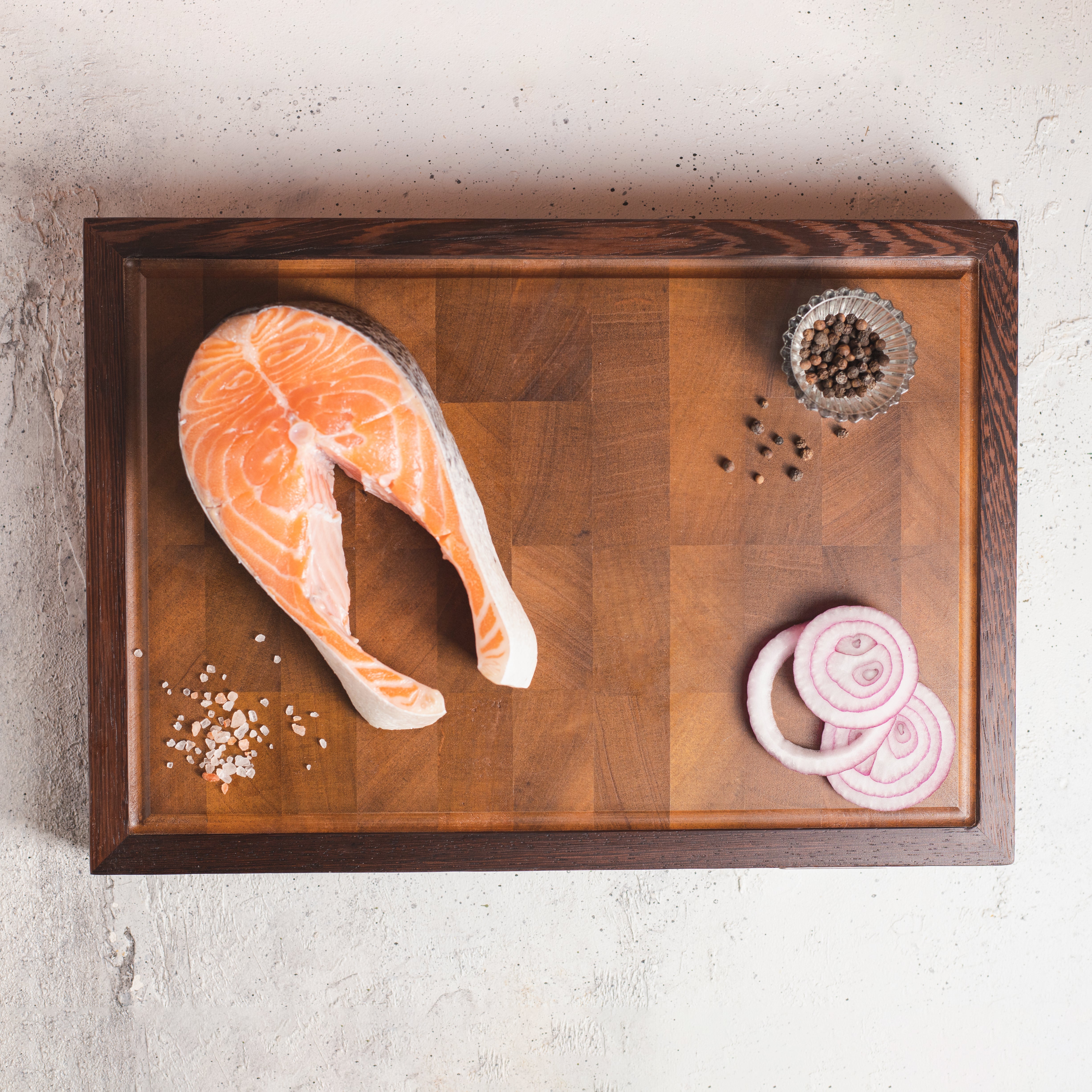 Wenge-Walnut Wood End-Grain Cutting Board