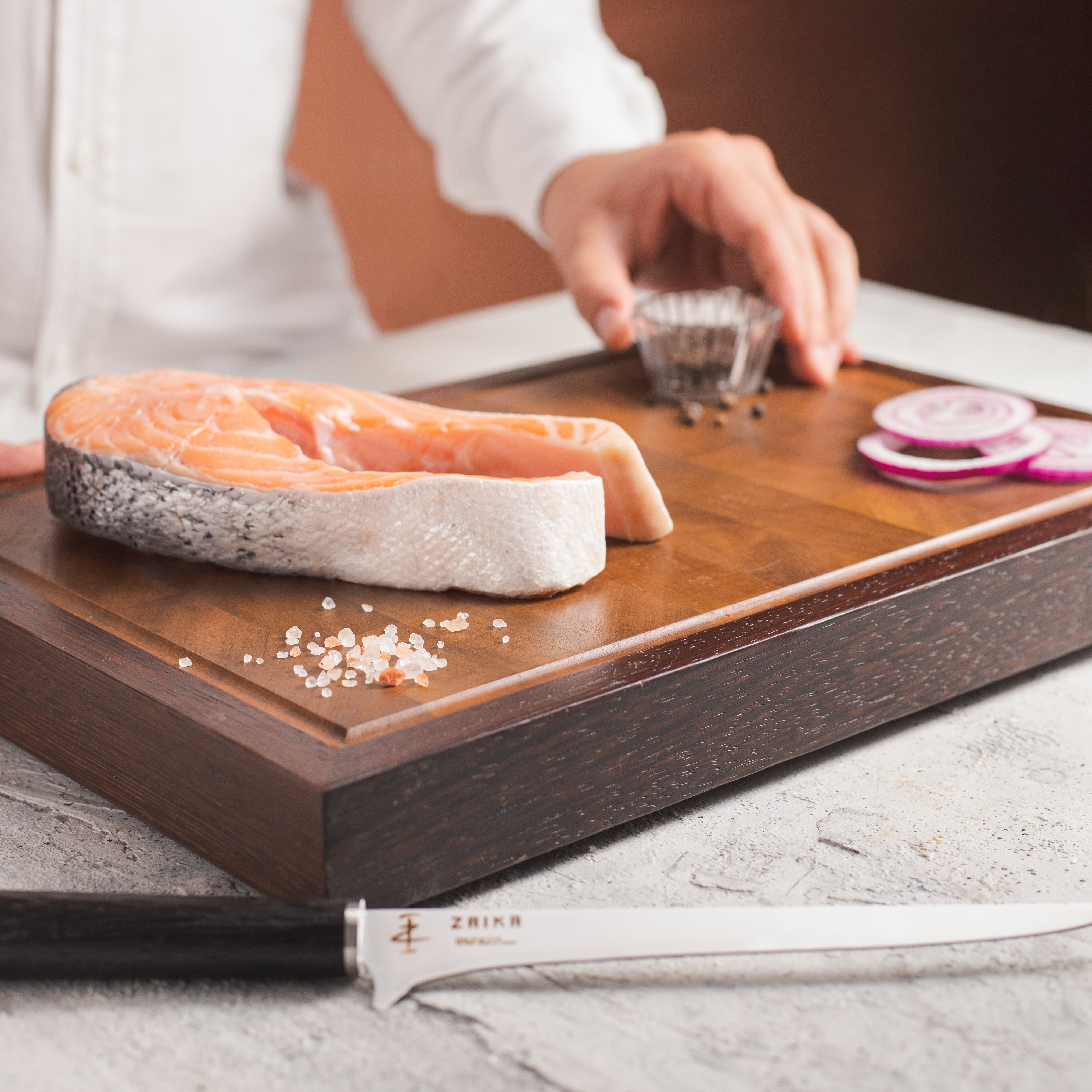 Wenge-Walnut Wood End-Grain Cutting Board